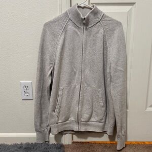 Banana Republic Cream Color Zip-Up Sweater